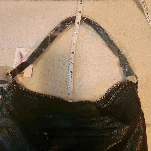 NWT Jessica Simpson Black and Silver Leather Bag - Picture 13 of 14